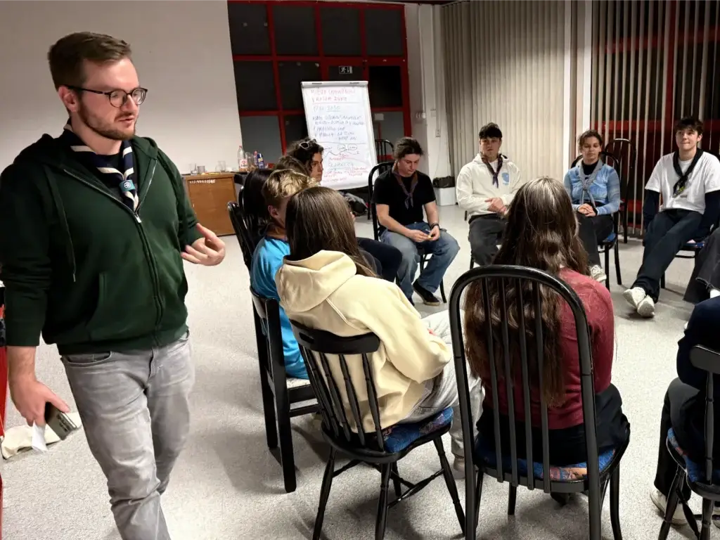 ALBUM - Foto 1: Jednohubka - rozvojový workshop pre lídrov 47. zboru skautov Rota Ferda Mravca, Slovenský skauting, v Bratislave 19. 3. 2025. Foto - Michal Milla | Skautské huby